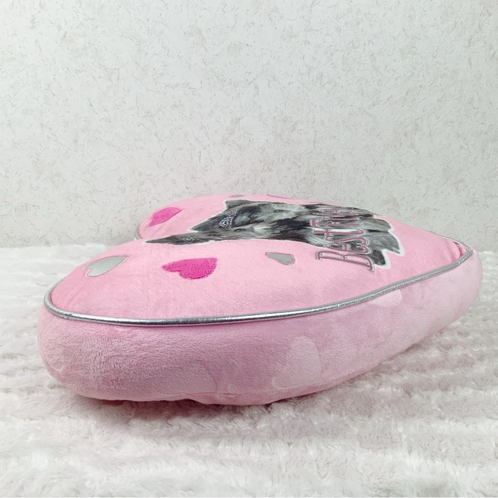Justice Yorkie Puppy Best Friends Rhinestone Crowns Pink Heart Plush Pillow 2010 - Picture 5 of 11
